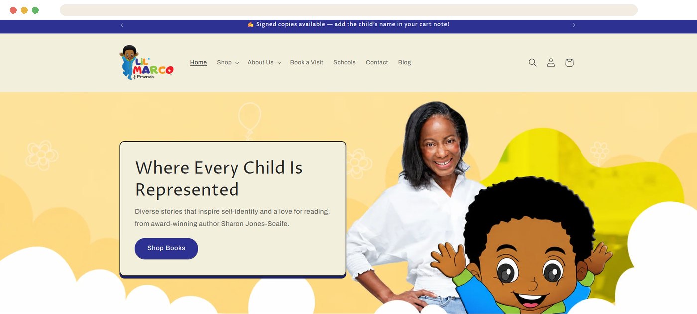 Lil' Marco and Friends website homepage