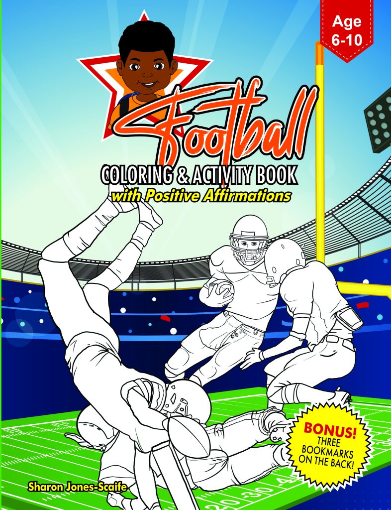 FOOTBALL - BOYS Coloring and Activity Book w/ Affirmations